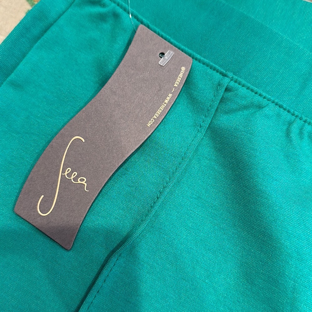 Seea Teal Cropped Ankle Pants - Picture 5 of 8
